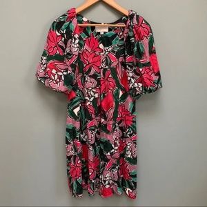 Corey Lynn Calter Anthropologie Floral Puff Sleeve Mini Dress size Small